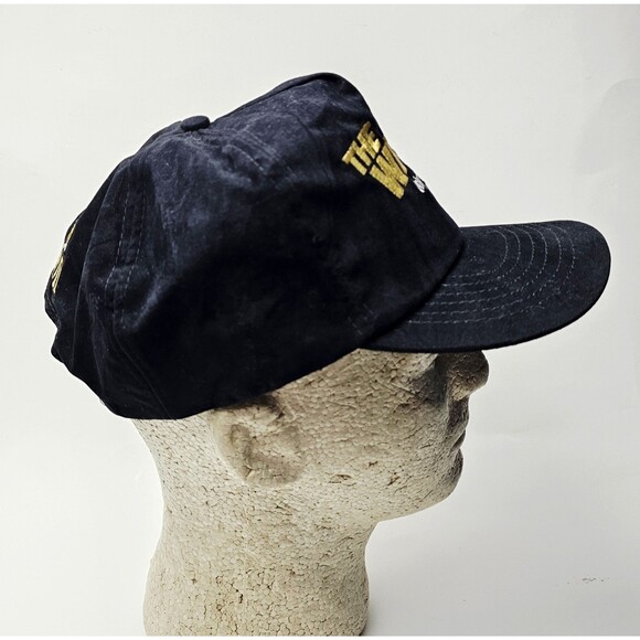 VTG Winston Hat Nascar Racing The Wrap Mens Snapback Plush Fabric Blk 90s EUC! - Picture 8 of 13